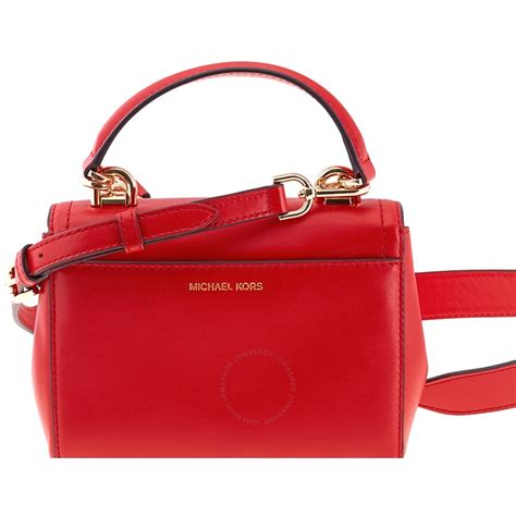 michael kors bright red purse|red michael kors crossbody purse.